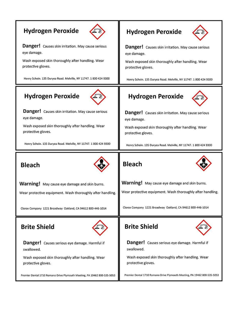 GHS container labeling and OSHA in Dentistry and Healthcare - Hazard Communications - Oshaguard
