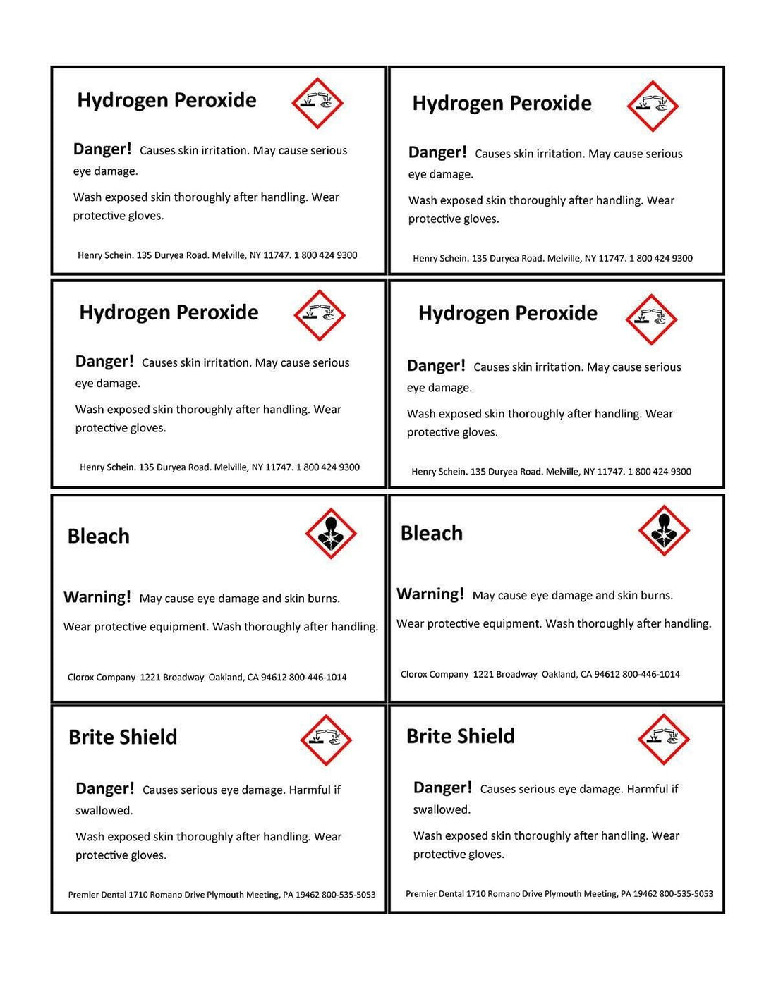 GHS container labeling and OSHA in Dentistry and Healthcare - Hazard Communications