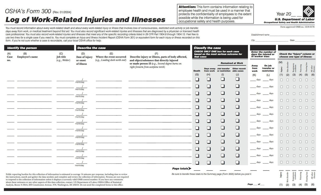 OSHA's Form 300, 300A and 301 for 2020. Dentists, Doctors and Other Healthcare Professionals